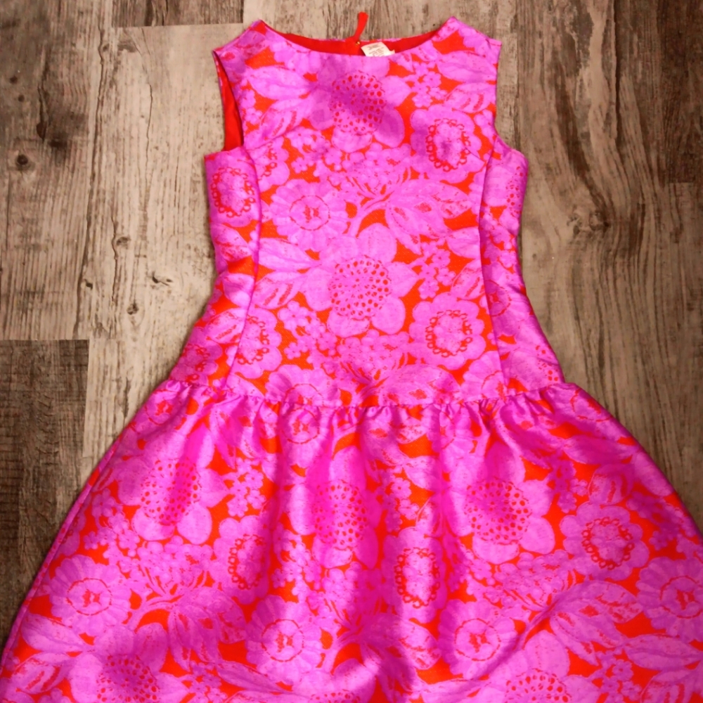 Pink floral boutique dress